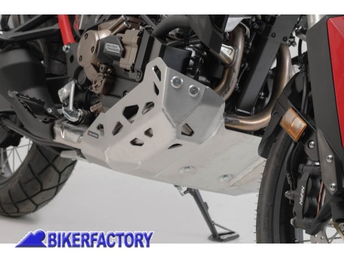 Paracoppa / paramotore (protezione sottoscocca) SW-Motech ARGENTO per HONDA CRF1100L Africa Twin / Adventure sport [per montaggio senza protezione tubolare]