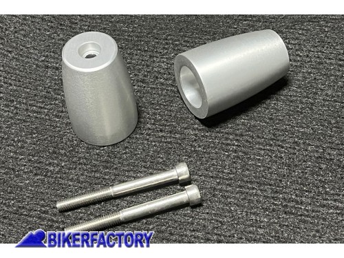 BikerFactory Bilanceri manubrio coppia in lega leggera colore ARGENTO per BMW F650GS 00 07 Scarver 02 06 G650GS e Sertao 10 in poi BKF 07 3294 1001611