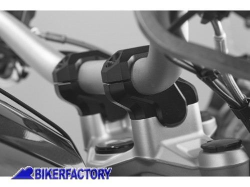 BikerFactory Prolunghe riser alza manubrio %C3%98 32 mm SW Motech inclinate colore nero per per R 1200 GS LC R 1250 GS LC S 1000 XR LEH 07 039 12601 B 1024960