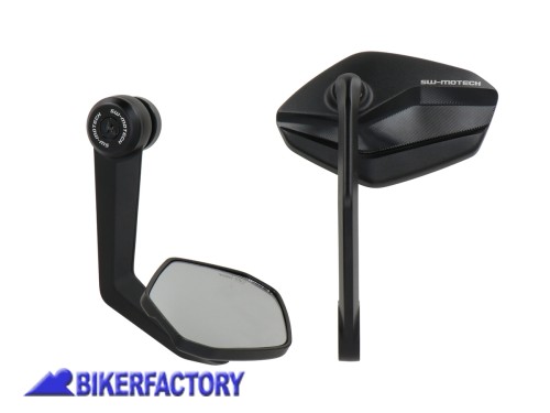 BikerFactory Specchietto retrovisore fine manubrio SW Motech per Kawasaki Z900 Z900 SE Z400 Eliminator MIR 08 868 10000 1050650