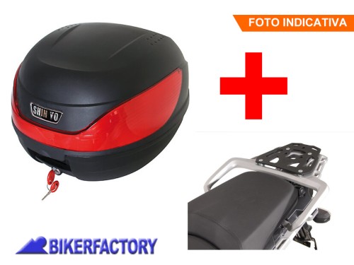 BikerFactory Kit completo bauletto 32 lt e portapacchi specifico per TRIUMPH Tiger Explorer 1200 GPT 11 482 15000 B PW M 1049102
