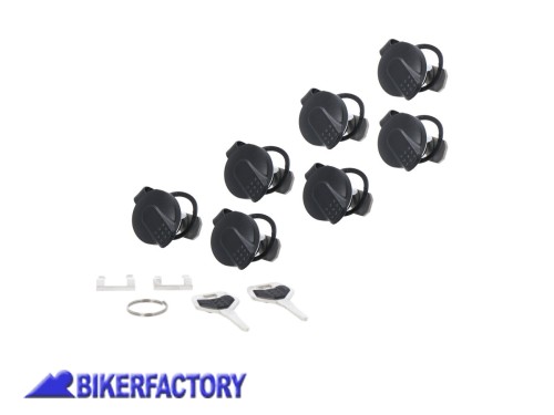 BikerFactory Kit chiavi serrature per borse bauletti SW Motech TRAX 7 cilindretti 2 chiavi ALK 00 165 16200 1049760