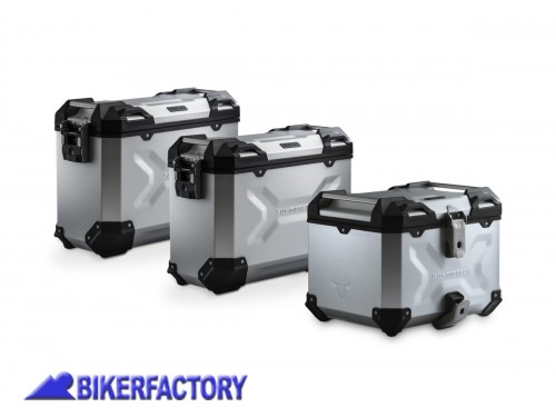 BikerFactory Kit avventura bagagli borse laterali e bauletto TRAX ADVENTURE SW Motech colore argento con telai PRO per Yamaha Tracer 9 9 GT 9 GT ADV 06 921 75000 S 1049316