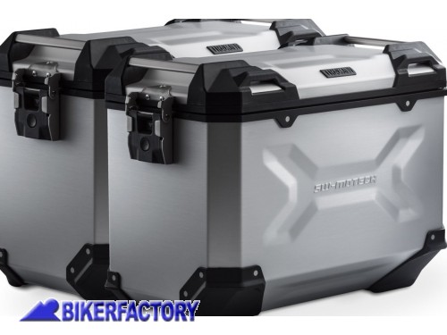 BikerFactory Kit borse laterali in alluminio SW Motech TRAX ADVENTURE 37 37 colore argento con telai PRO per HONDA CRF1100L Africa Twin Adventure Sport KFT 01 942 70101 S 1043878