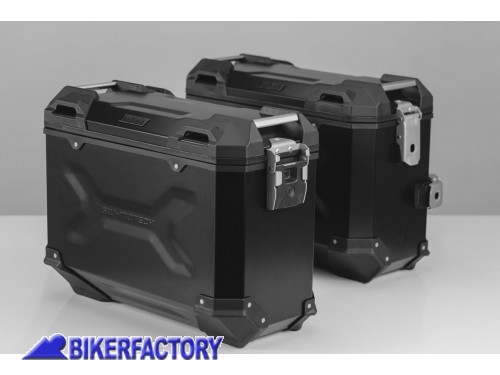 BikerFactory Kit borse laterali in alluminio SW Motech TRAX ADVENTURE 37 37 colore nero con telai PRO per HONDA CRF1100L Africa Twin KFT 01 950 70101 B 1049492