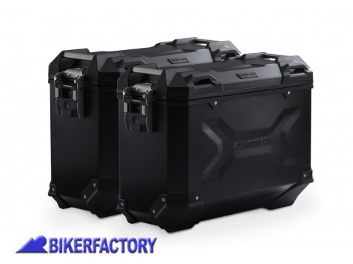 BikerFactory Kit borse laterali in alluminio SW Motech TRAX ADVENTURE 37 37 colore nero per TRIUMPH Tiger 1050 Sport 13 in poi KFT 11 422 70101 B 1039193