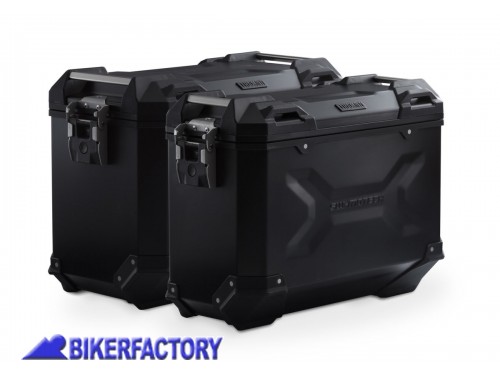 BikerFactory Kit borse laterali in alluminio SW Motech TRAX ADVENTURE 45 37 colore nero con telai PRO per HONDA CRF1100L Africa Twin KFT 01 950 70001 B 1046898