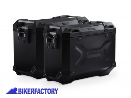 BikerFactory Kit borse laterali in alluminio SW Motech TRAX ADVENTURE 45 37 colore nero con telai PRO per TRIUMPH TIGER 1200 GT RALLY PRO 22 in poi KFT 11 905 70001 B 1049714