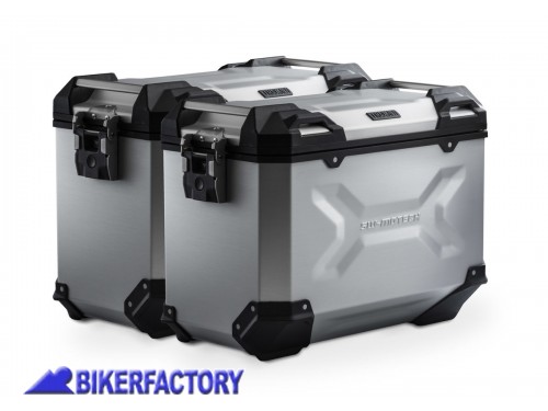 BikerFactory Kit borse laterali in alluminio SW Motech TRAX ADVENTURE 45 45 colore argento per BMW S 1000 XR KFT 07 954 70101 S 1044623