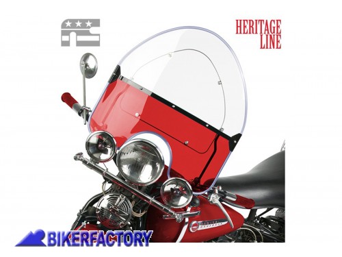 BikerFactory Cupolino parabrezza Heritage Line Vintage Beaded per Harley Davidson Alt 43 2 cm Largh 53 3 cm ca N2201 1049419