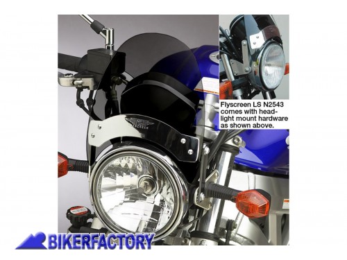 BikerFactory Cupolino parabrezza screen Flyscreen Mod N2544 National Cycle alt 21 6 cm larg 23 5 cm Fum%C3%A8 HONDA N2544 1050203