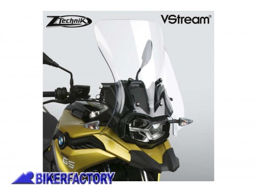 BikerFactory Cupolino parabrezza screen ZTechnik VStream Touring per BMW F 750 GS F 800 GS colore trasparente Alt 48 3 cm Larg 39 4 cm ca Z2383 1042327