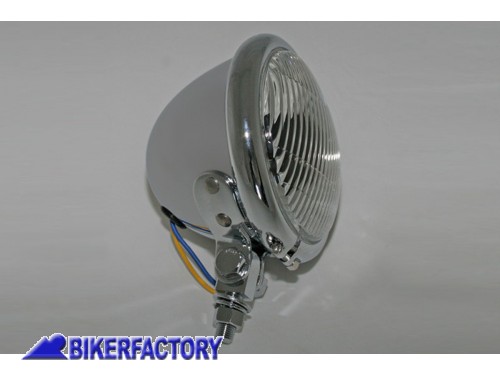 BikerFactory Faro supplementare fendinebbia mod BATES STYLE %C3%98 114 mm cromato Prodotto generico non specifico per questo modello di moto SOLO UNO DISPONIBILE PW 00 222 037 1032518