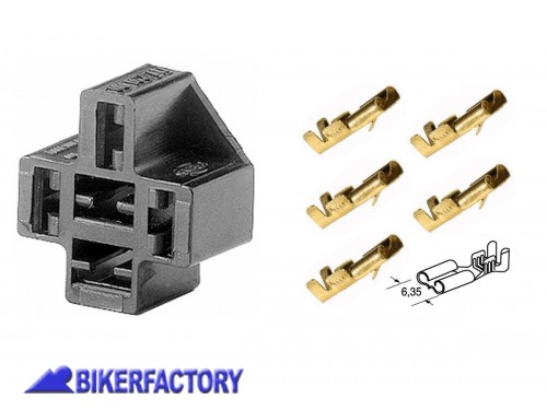 BikerFactory LOTTO 15 pz Zoccolo Porta cavo con fastom per rel%C3%A8 a 12v per faretti supplementari BKF 00 6022 1050989