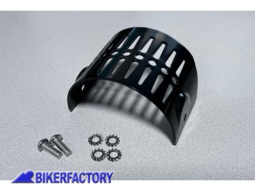 BikerFactory Coppia Coperture Calotte protettive in alluminio anodizzato nero per faretti SHIN YO 222 010 222 011 SOLO UNA COPPIA DISPONIBILE PW 00 220 021 1047294