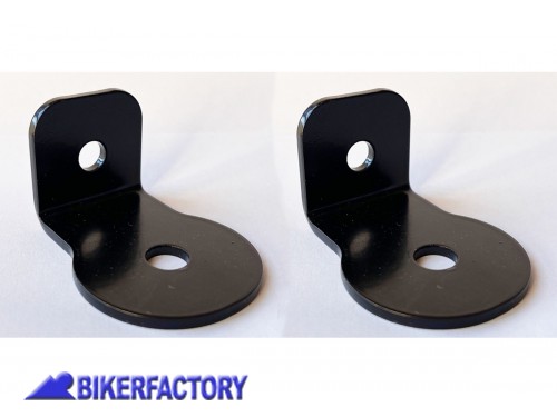 BikerFactory LOTTO 5 pz Coppia staffe aggancio faretti e altri accessori In metallo colore nero BKF 00 0501 05 1050927