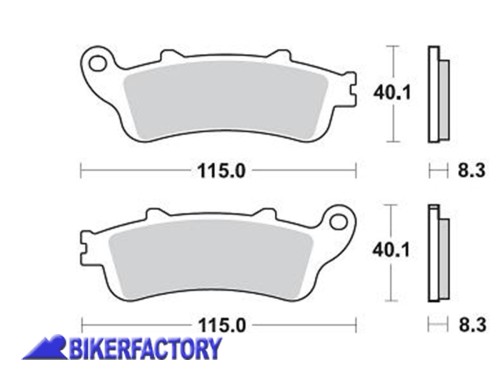 BikerFactory LOTTO 2 pz Pastiglie anteriori sinterizzate in mescola CM55 BR 813CM55 02 1050888