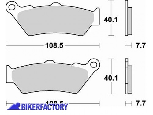 BikerFactory LOTTO 4 pz Pastiglie anteriori posteriori BRAKING semi metalliche in mescola SM1 BR 780SM1 04 1050887