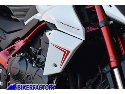 BikerFactory Fianchetti copri radiatore coppia Pyramid Bianco Perla lucido per Honda CB750 Hornet PY01 21055C 1050015