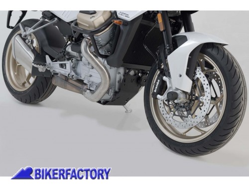 BikerFactory Paracoppa paramotore protezione sottoscocca SW Motech in alluminio NERO per Moto Guzzi V100 Mandello Mandello S MSS 17 038 10000 B 1048494