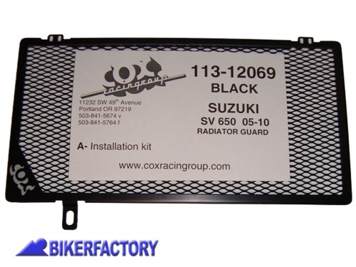 BikerFactory Griglia Protezione radiatore Cox Racing Group per Suzuki SV650S solo 1 disponibile COX05 113 12069 1019474