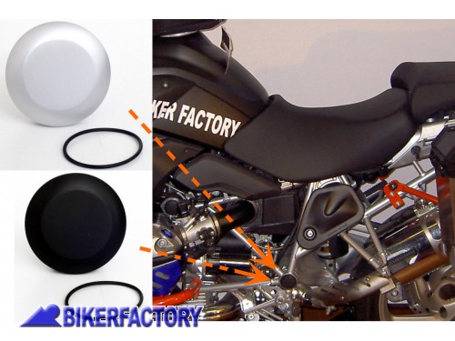 BikerFactory Tappo telaio lato Sinistro colore NERO x BMW R 1200 GS R S ST BKF 07 2709 1049044