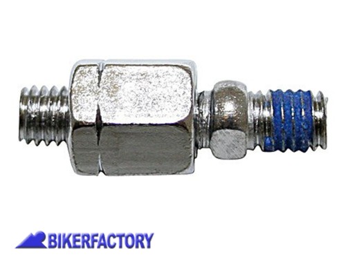 BikerFactory Adattatore CROMATO per specchietto retrovisore con braccetto filettato M8 x 1 25 ad vite M8 x 1 25 avvitatura sinistra SOLO SEI DISPONIBILI PW 00 304 046 1027428