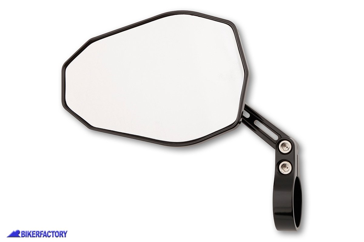 Specchietto retrovisore fine manubrio VICTORY corto colore nero