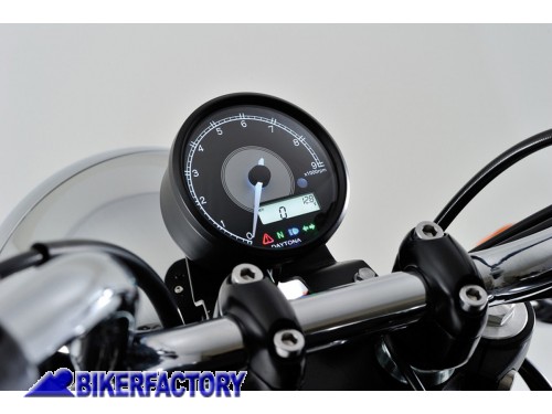 Contachilometri Moto Meccanico Speedometer Spie LED Nero Kawasaki Suzuki  Guzzi – Accessori Custom Harley